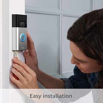 Ring Video Doorbell, Satin Nickel with All-new Ring Indoor Cam, White