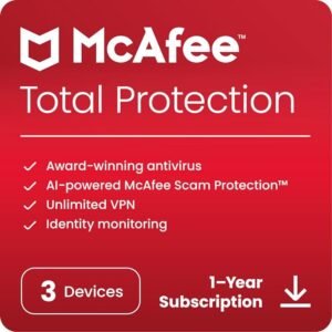 McAfee Antivirus 2024 | 1 Device, 3 Year | Antivirus Internet Security Software| Email Delivery