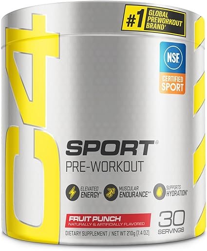 Cellucor C4 Sport Pre Workout Powder Fruit Punch - NSF Certified for Sport | 30 Servings, Packaging may vary.