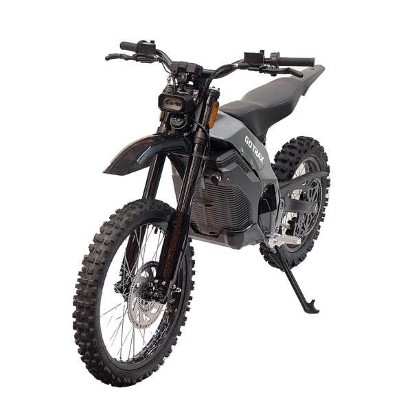 GoTrax - Everest Electric Dirt Bike w/ 50 mi Max Range & 53 mph Max Speed - Gray