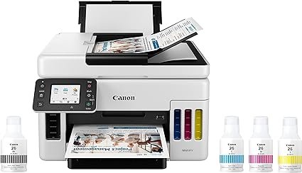 Canon GX6021 All-in-One Wireless Supertank Printer-for Businesses [Print, Copy, Scan and ADF], White