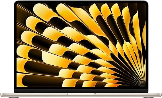 Apple 2024 MacBook Air 13-inch Laptop with M3 chip: 13.6-inch Liquid Retina Display, 16GB Unified Memory, 512GB SSD Storage, Backlit Keyboard, 1080p FaceTime HD Camera, Touch ID; Starlight